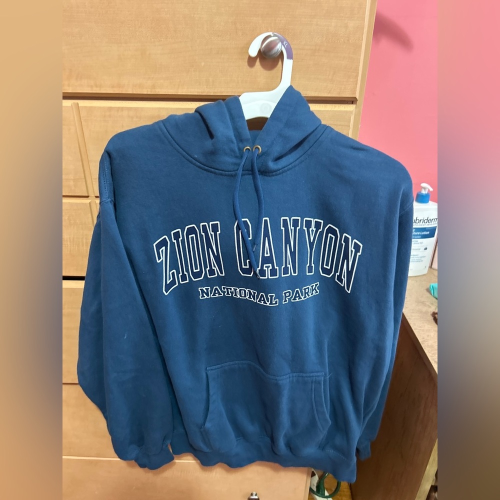 Zion Canyon National Park Navy Hoodie